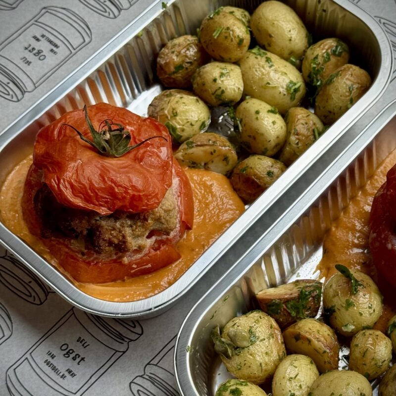 Tomate farcie en krieltjes met salsa verde
